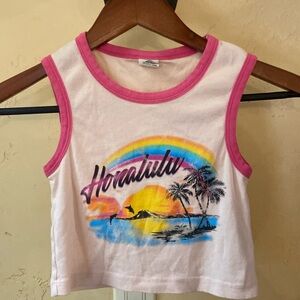 Sz S Urban Outfitters Soft Pink Tank Top w/Hawaiian Graphic NWOT Never Worn
